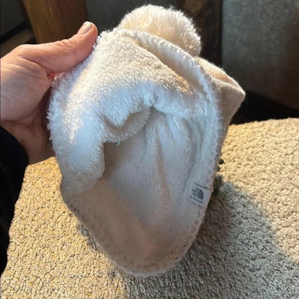 The North Face Kids' Camo Beanie - White and Tan